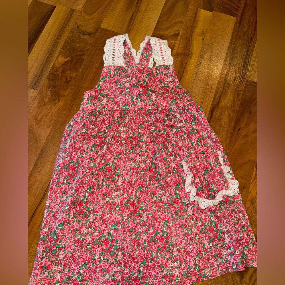 Eyelet &‎ Ivy girls sz 5 dress floral, crochet summer spring classic 100% cotton